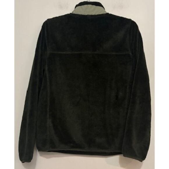 L.L.Bean Women's Hi-Pile Fleece Jacket Pullover Quarter Snap Dark Green Small - Picture 3 of 7